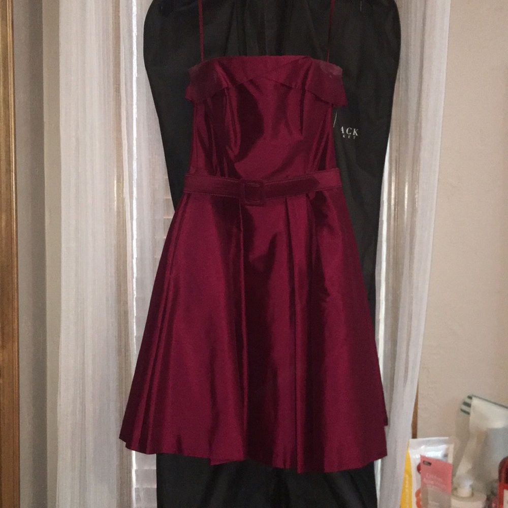 Burgundy cocktail dress